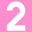 number 2 icon pink